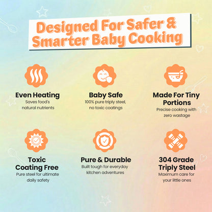 Triply Toddler Cookware Set For Your Baby - (No Customization)