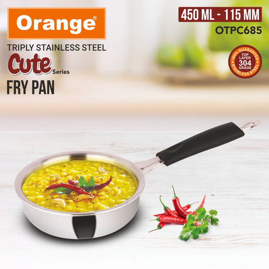 ORANGE TRIPLY CUTE SERIES FRY PAN 115MM