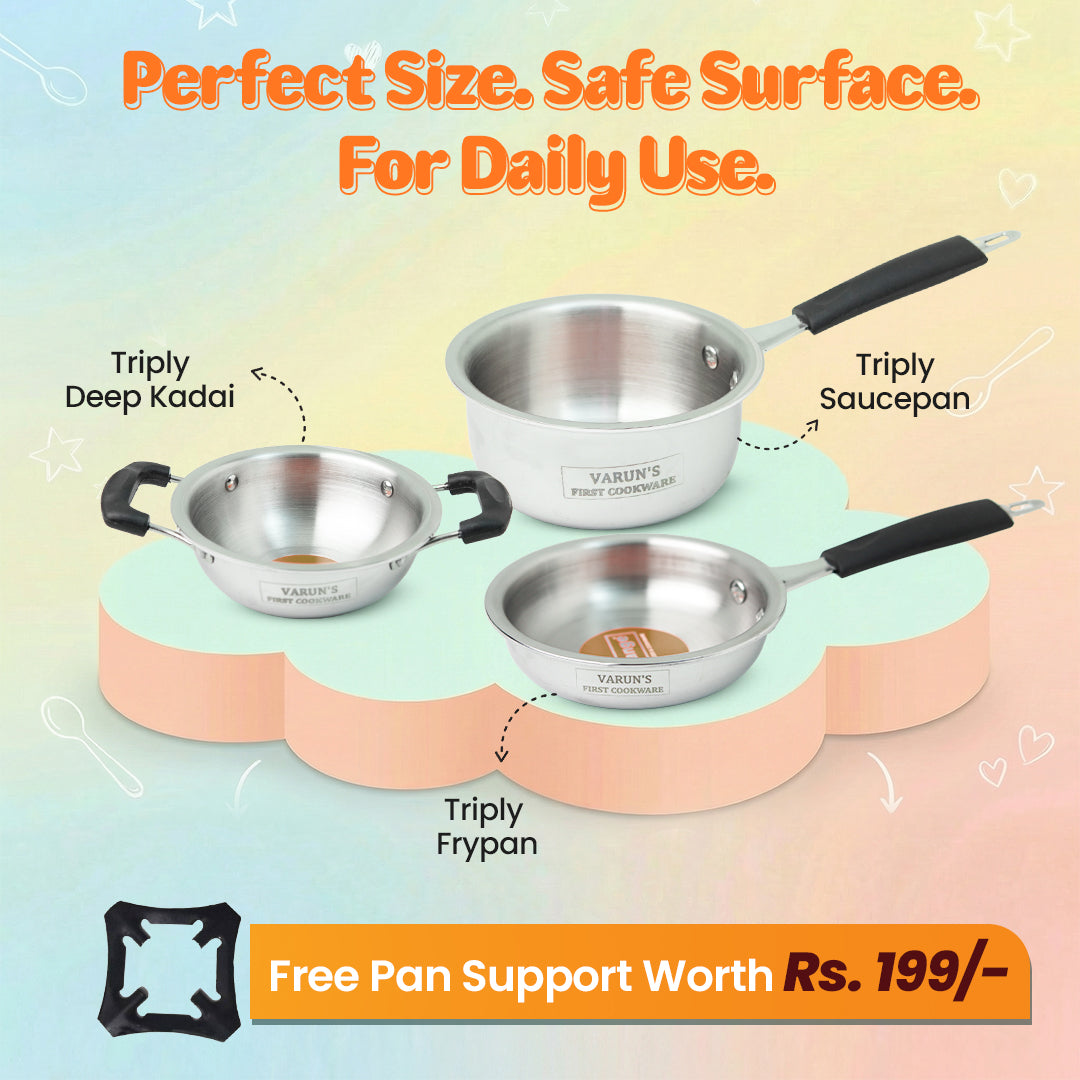 Triply Toddler Cookware Set For Your Baby - (No Customization)