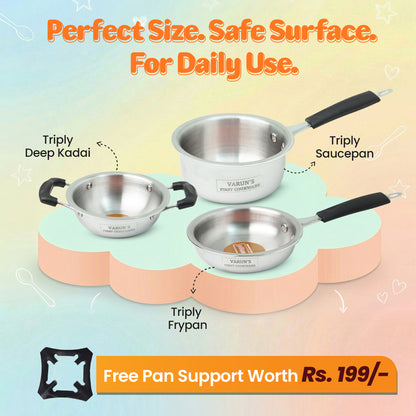 Triply Toddler Cookware Set For Your Baby - (No Customization)