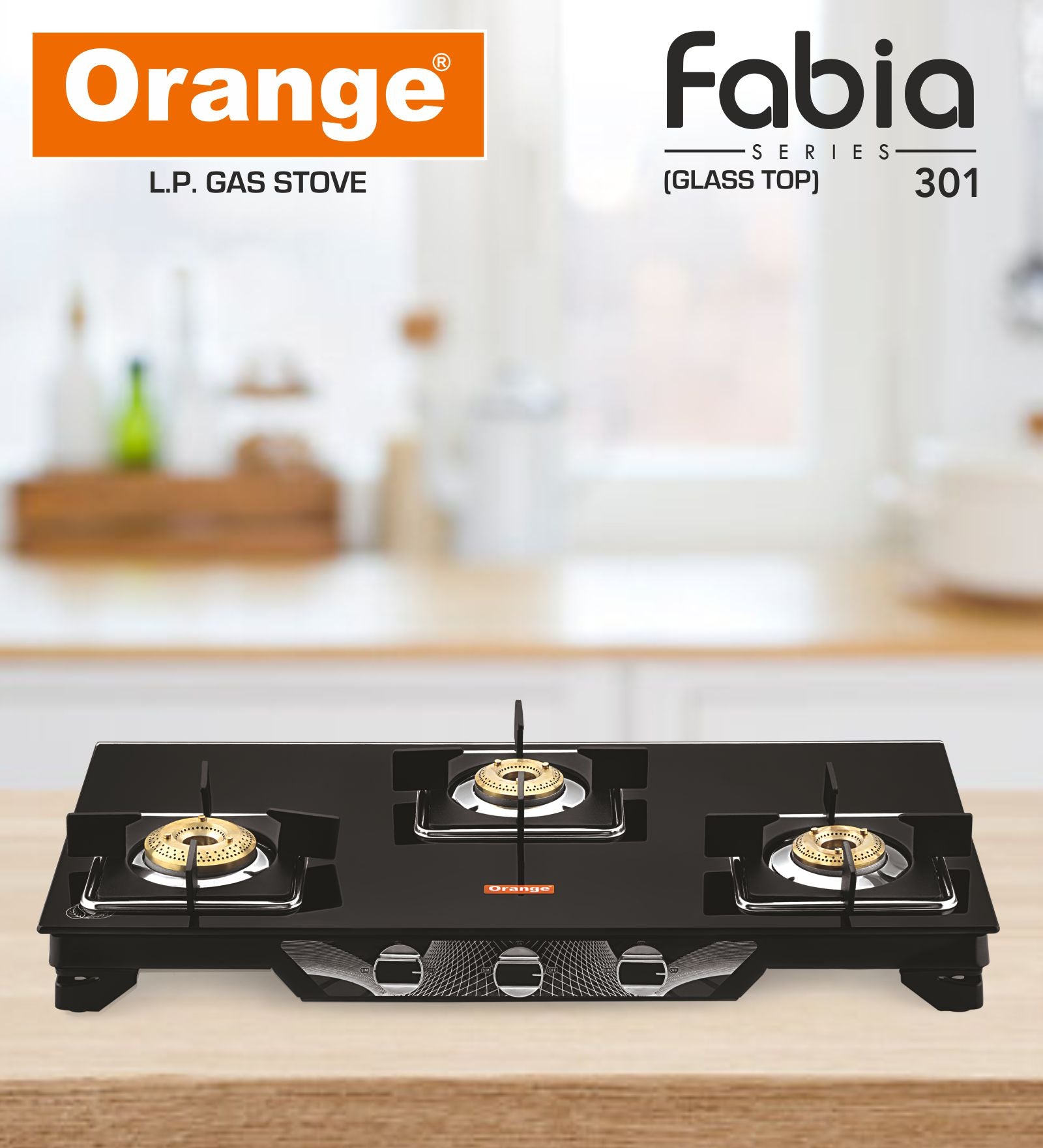 Glass top gas stove 3 burner clearance