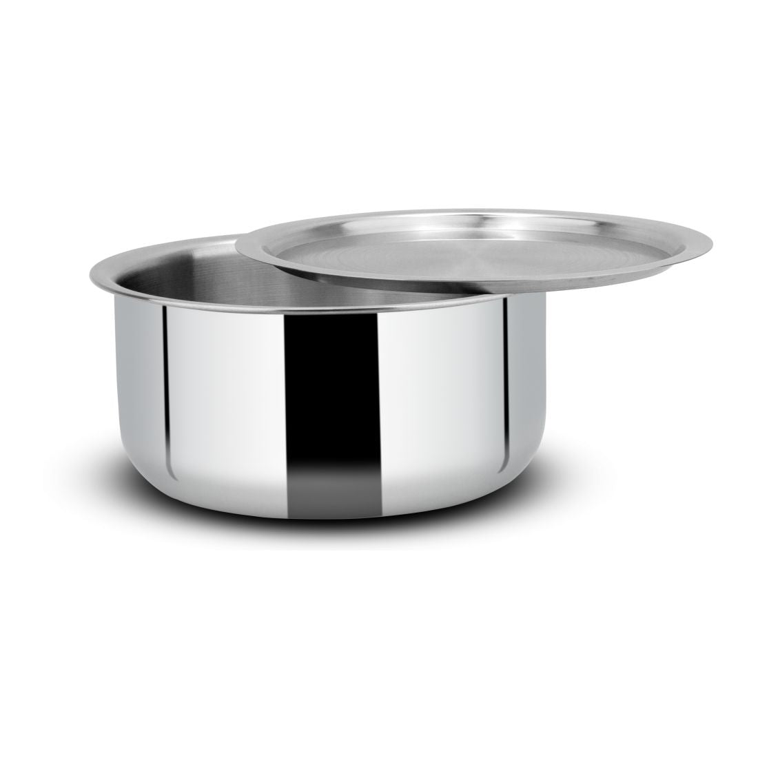 Orange Triply Stainless Steel Tope Set of 6 with Lids | Multipurpose Cookware for Milk, Dal, Rice & Boiling | 2.5mm Heavy Base | Induction & Gas Friendly | Stackable | Silver | 5 Year Warranty